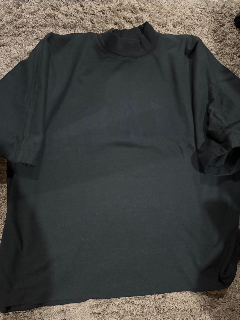 Yeezy gap x Balenciaga Men's Black Mock Neck Shirt no seam